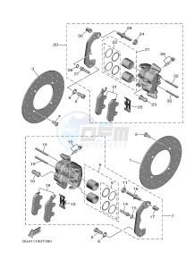 YXF850ES YXF85WPSJ WOLVERINE X (BG4A) drawing FRONT BRAKE CALIPER