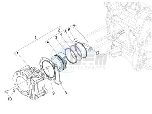 SUPER GTS 125 4T IE ABS-NOABS E3 (EMEA) drawing Cylinder-piston-wrist pin unit