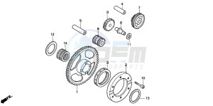 NX500 DOMINATOR drawing STARTING CLUTCH