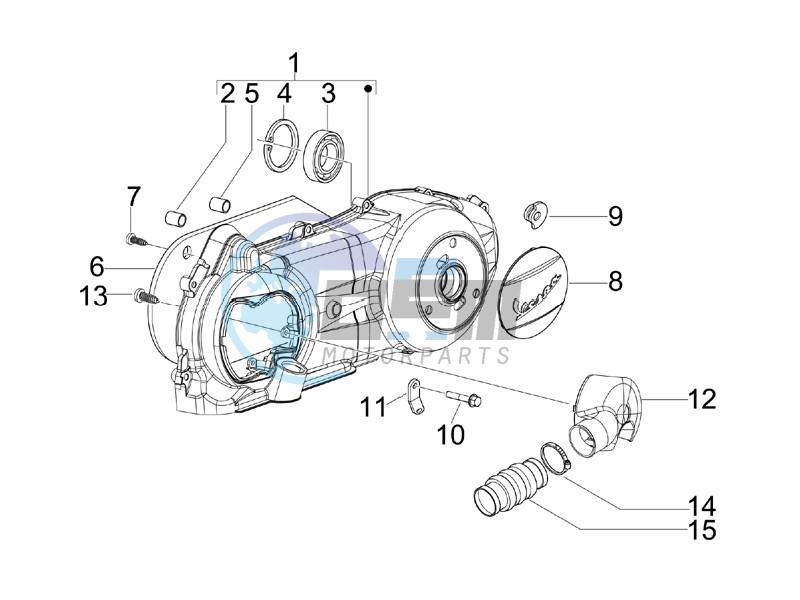 Crankcase cover and cooling