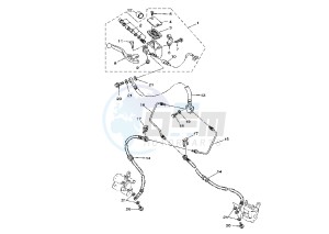 ATV 350 drawing FRONT MASTER CYLINDER