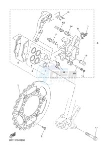 YZ250F (1SM9 1SMA 1SMB 1SMC) drawing FRONT BRAKE CALIPER