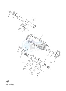 YZF-R1 998 R1 (1KB8 1KB9) drawing SHIFT CAM & FORK