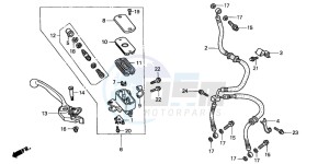 CBR600F4 drawing FR. BRAKE MASTER CYLINDER