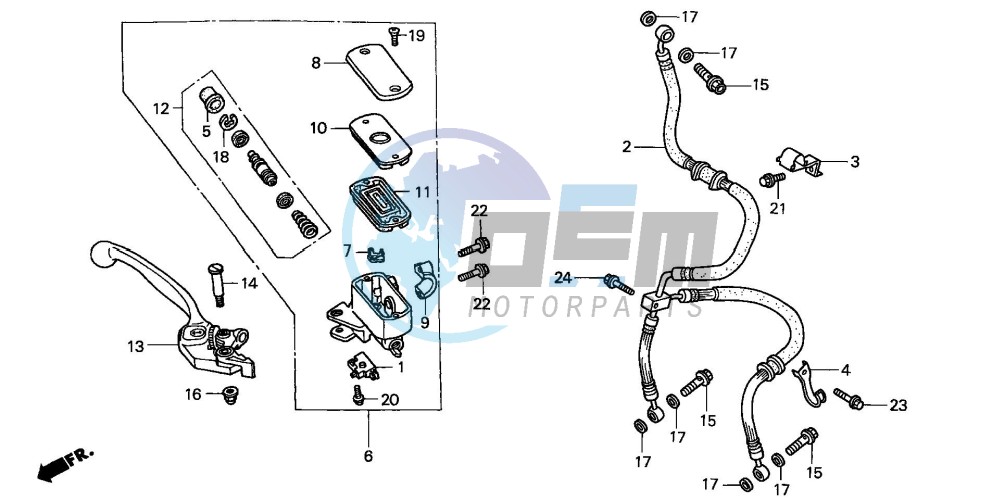 FR. BRAKE MASTER CYLINDER