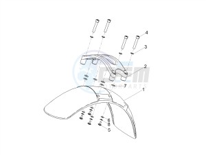 V7 III Anniversario 750 e4 (NAFTA) drawing Front mudguard-Pillar