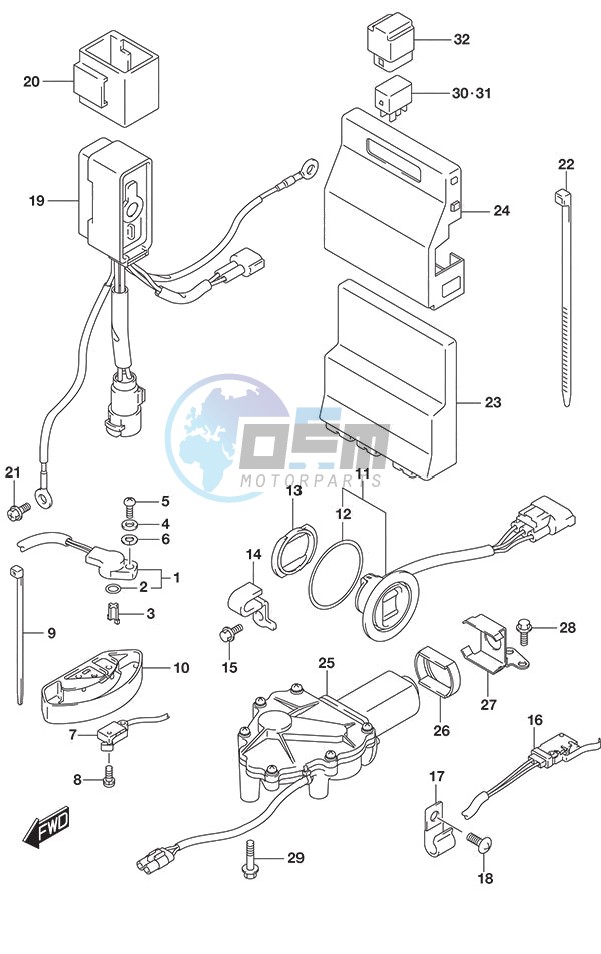 PTT Switch/Engine Control Unit