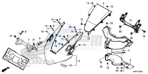 CBR1000S2 2ED - (2ED) drawing UPPER COWL