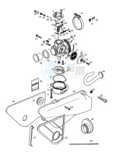 QUADRO_E-START 50 drawing Carburator-air filter