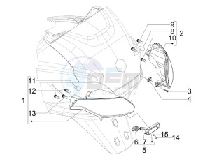 MP3 400 ie drawing Tail light - Turn signal lamps