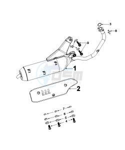 DJANGO 125 ALLURE drawing EXHAUST