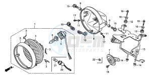 CB250 TWO FIFTY drawing HEADLIGHT