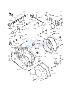 KDX 250 D [KDX250] (D1-D4) [KDX250] drawing ENGINE COVERS