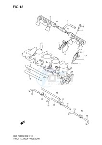 GSX-R750 (E2) drawing THROTTLE BODY HOSE JOINT