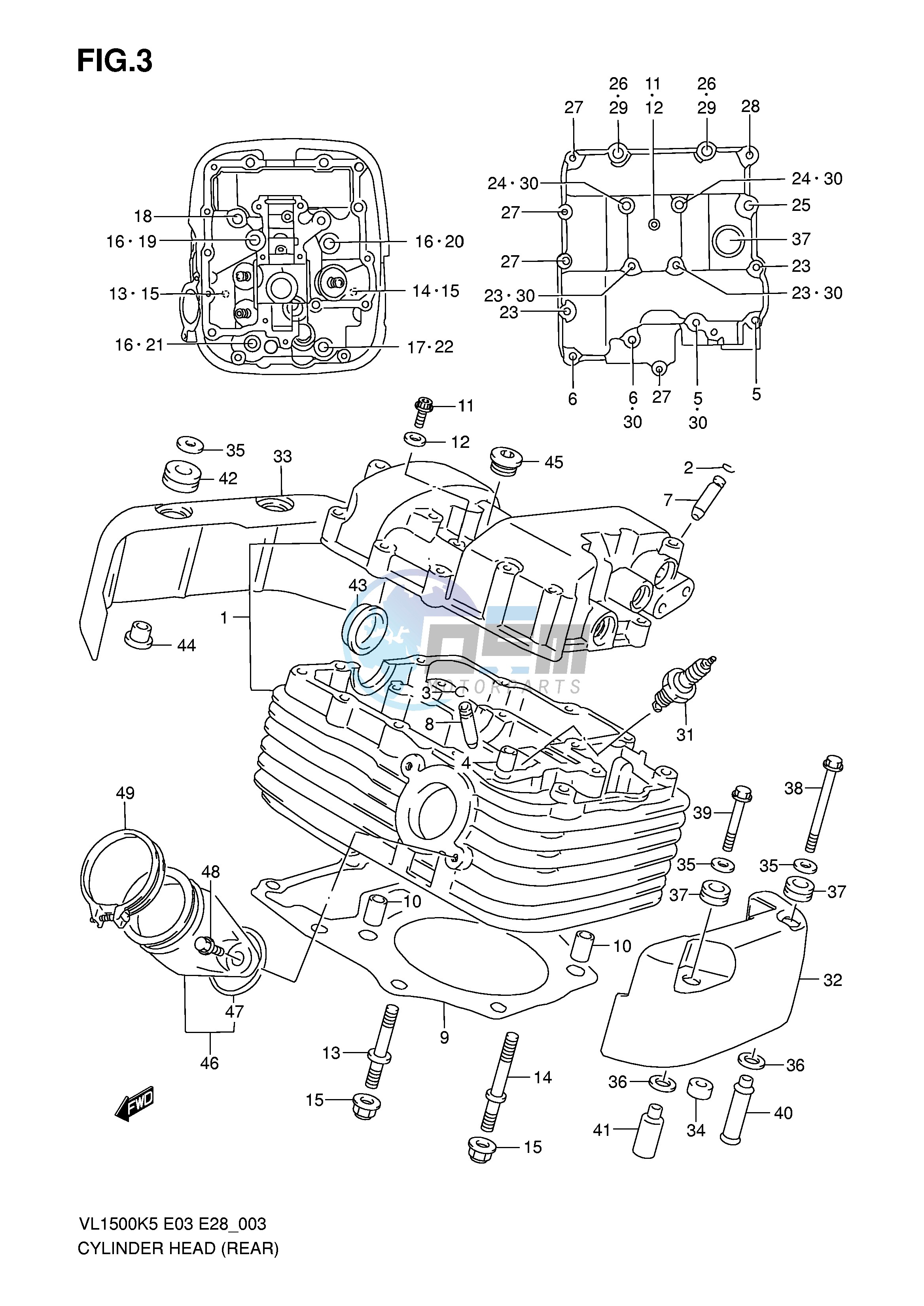 CYLINDER HEAD (REAR)