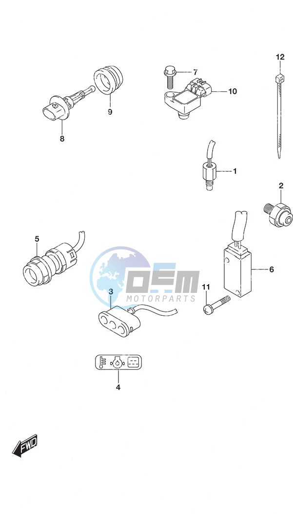 Sensor/Switch Tiller Handle w/Power Tilt