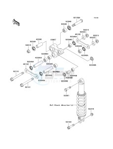 KL 250 G [SUPER SHERPA] (G9F) G9F drawing REAR SUSPENSION