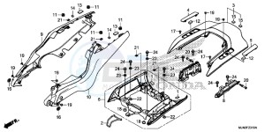 CTX1300AE CTX1300A UK - (E) drawing REAR COWL