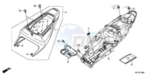 CBR600RRC drawing REAR COWL