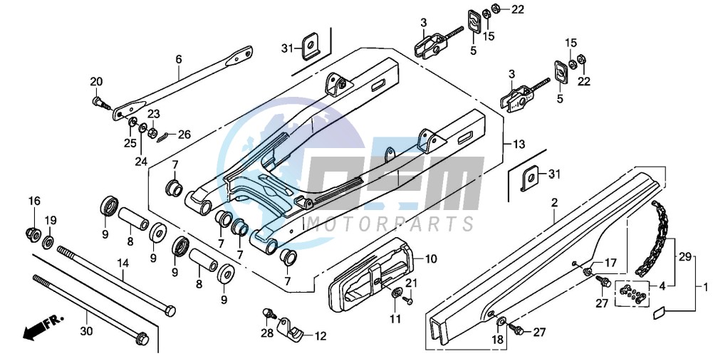 SWINGARM/CHAIN CASE