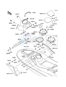 JET_SKI_STX-15F JT1500ACF EU drawing Hull Middle Fittings