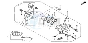 VTX1800C drawing REAR BRAKE CALIPER (VTX1800C2/3/4)