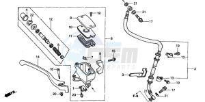 VT750DCA SHADOW SPIRIT drawing FR. BRAKE MASTER CYLINDER