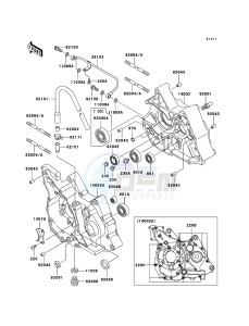 KLX110 KLX110-A4 EU drawing Crankcase