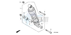 CB600FAB drawing REAR CUSHION