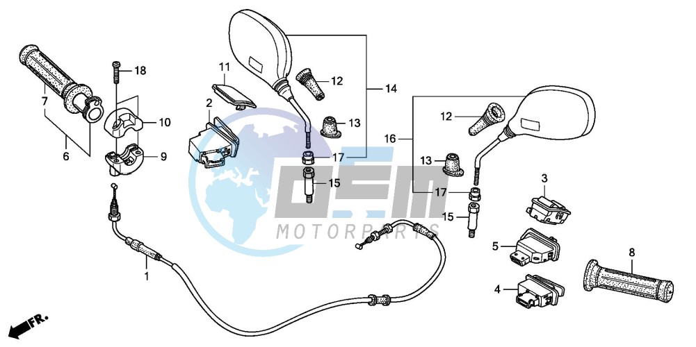 SWITCH/CABLE/MIRROR (FES1253-5)(FES1503-5)