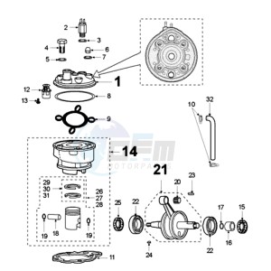 XR6 E EX drawing CRANKSHAFT AND CYLINDER