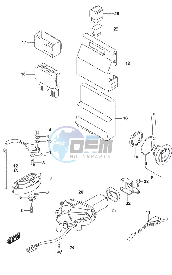 PTT Switch/Engine Control Unit