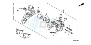 CB600F3A France - (F / CMF ST) drawing REAR BRAKE CALIPER (CB600F/F3)