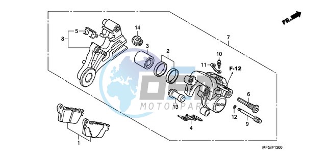 REAR BRAKE CALIPER (CB600F/F3)