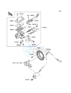 VN1700_VOYAGER_CUSTOM_ABS VN1700KCF GB XX (EU ME A(FRICA) drawing Front Master Cylinder