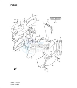 VL800 drawing FRAME COVER (VL800L1 E24)