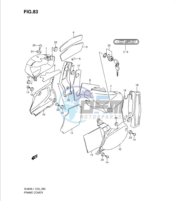 FRAME COVER (VL800L1 E24)