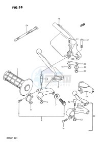 DR250 (E24) drawing LEFT KNUCKLE COVER