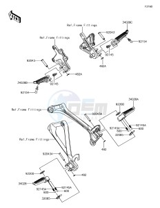 NINJA ZX-10R ZX1000SJFA XX (EU ME A(FRICA) drawing Footrests