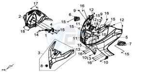 MAXSYM 400 EFI drawing VOORSTE ONDERSPOILER