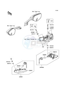 NINJA_ZX-10R ZX1000JEF FR XX (EU ME A(FRICA) drawing Turn Signals