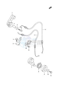 DF 25 V-Twin drawing Throttle Control Remote Control