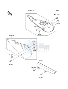 KLX110 KLX110-A4 EU drawing Side Covers/Chain Cover