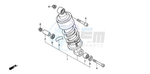 CBF600SA drawing REAR CUSHION