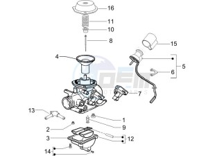 Granturismo 125 L Potenziato UK drawing Carburetor components