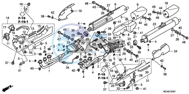 EXHAUST MUFFLER (EXCEPT G L1800-BR)