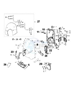 DJANGO 125 EVASION drawing COWLING FRONT FROM VGAM2AAAAEJ000400