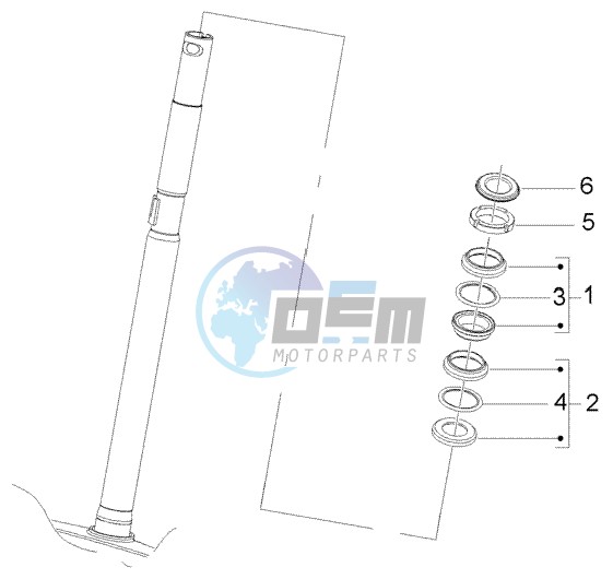 Steering bearing ball tracks