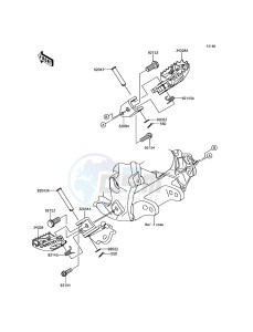 KLX450R KLX450AGF EU drawing Footrests