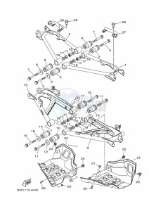 YFM700FWAD GRIZZLY 700 EPS (BDEE) drawing REAR ARM